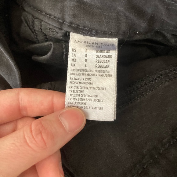 Size 0 Black ripped super high-rise jeggings - Picture 3 of 4